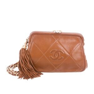 Vintage Chanel crossbody bag caramel brown